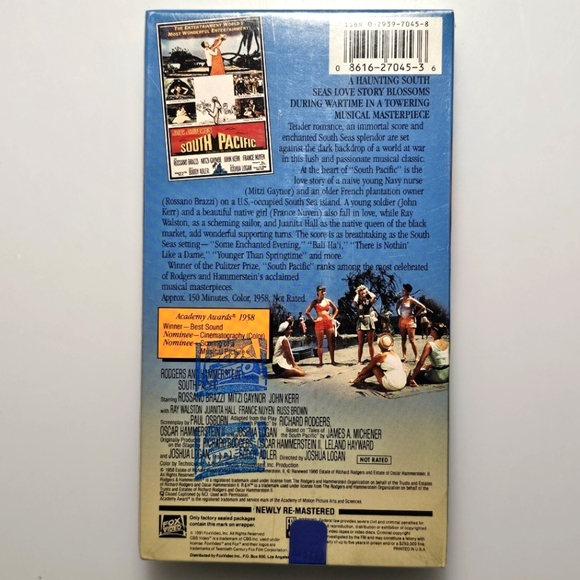 Rodgers & Hammerstein's South Pacific Movie VHS Tape - Picture 12 of 14